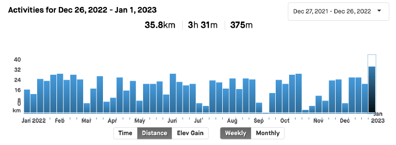 Figure 2: Random drop-outs in graph below. At least finished strong in last week of year.